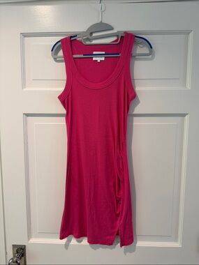 sundays Hot Pink Ribbed Tank Top